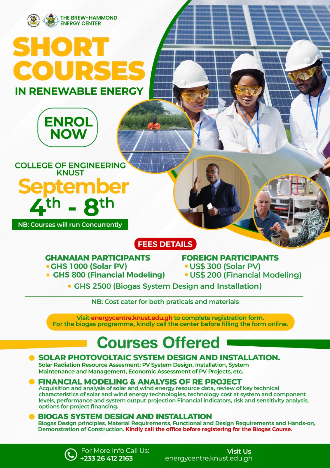 Short Course In Renewable Energy