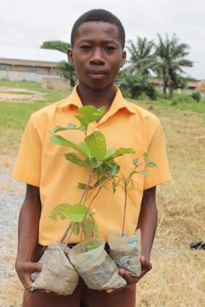 Student Holding Crop